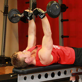 Lying Close-Grip Barbell Triceps Press To Chin