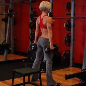 Dumbbell Squat To A Bench