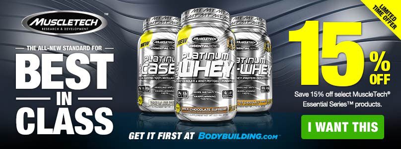 15% off Choose your MuscleTech protein!