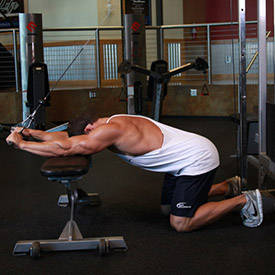 Kneeling Cable Triceps Extension