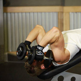 Decline Dumbbell Triceps Extension thumbnail image