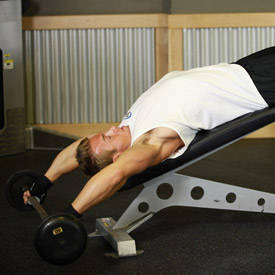 Wide-Grip Decline Barbell Pullover thumbnail image