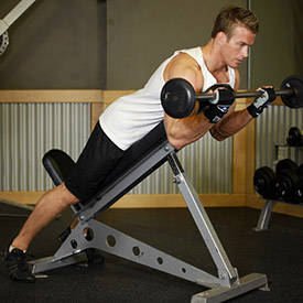 Barbell Curls Lying Against An Incline thumbnail image