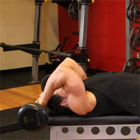 Lying Close-Grip Barbell Triceps Extension Behind The Head