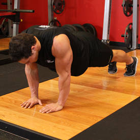 Narrow-grip weighted push-up