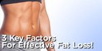 3 Key Factors For Effective Fat Loss!