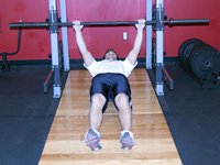 Inverted Row-Reverse Grip+Chest Touch