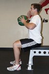 Dynamic Stability Seated Chest Pass