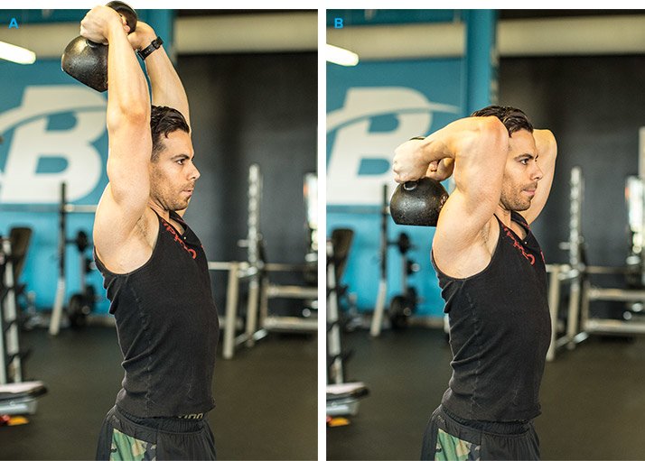 Kettlebell Overhead Tricep Extensions