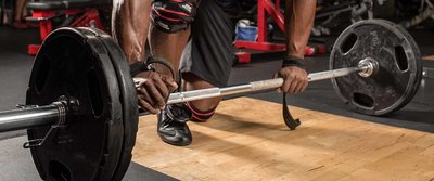 Gym Weight Lifting Bar Straps Deadlift Gym Wrist Wrap Support Black 