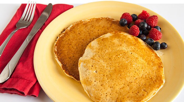 Pancakes and fruit