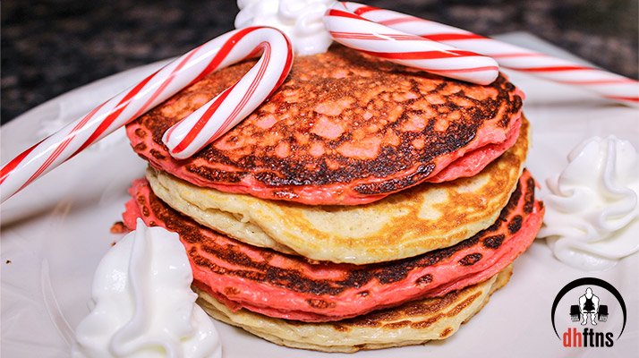 Candy Cane Protein Pancakes