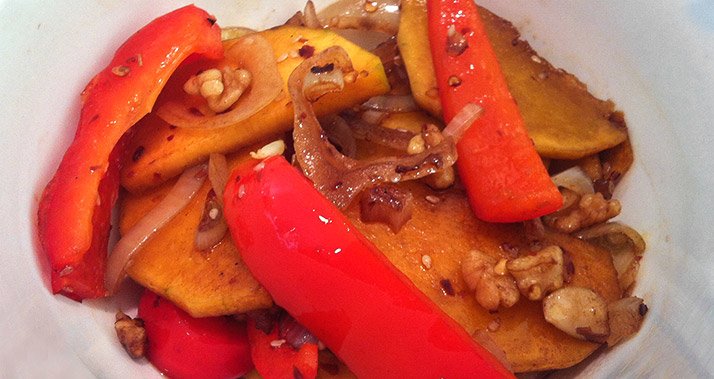 Glazed Pumpkin with Walnuts