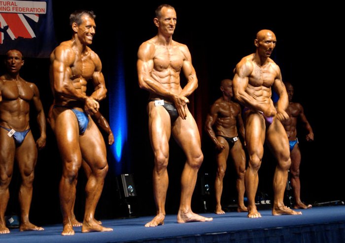 Mike Dancer competing in bodybuilding