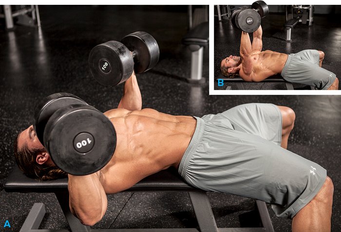 Flat Bench Dumbbell Press