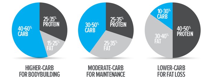 low carb diet split carb protein fat ratio