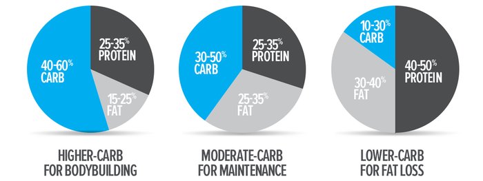 Macronutrient ratios for performance