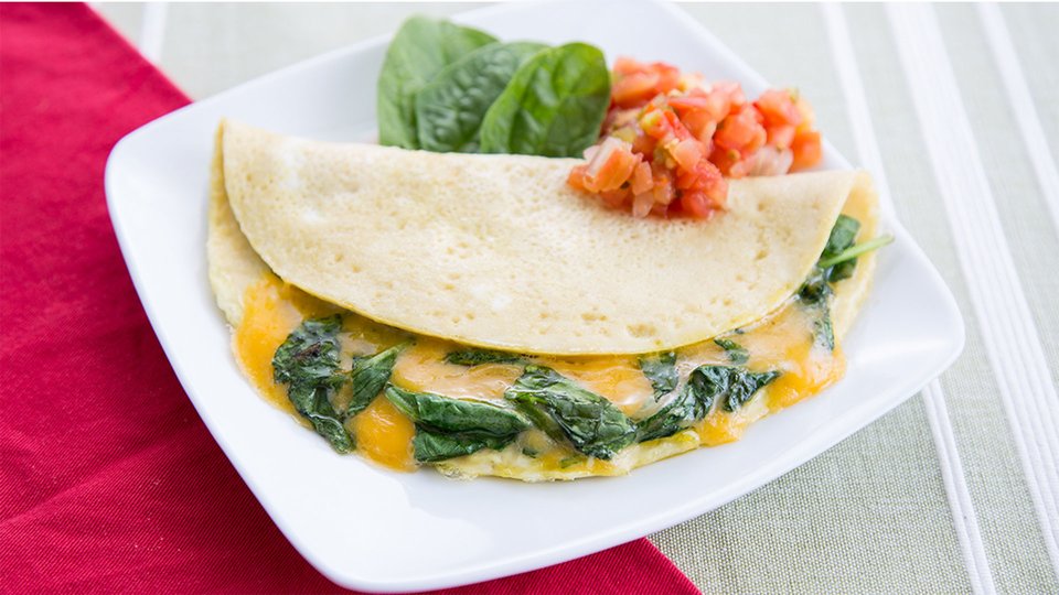 Cheesy Spinach Omelet