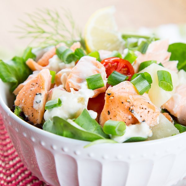Salmon Salad With Cottage Cheese Dressing Bodybuilding Com