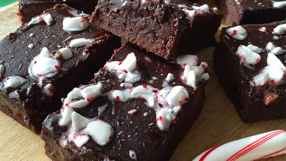 Peppermint Fudge Protein Brownies