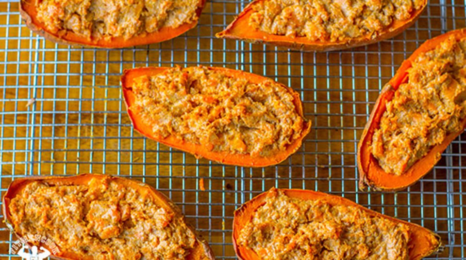 Loaded Twice-Baked Sweet Potato