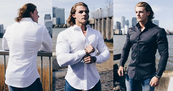 dress shirt for muscular build