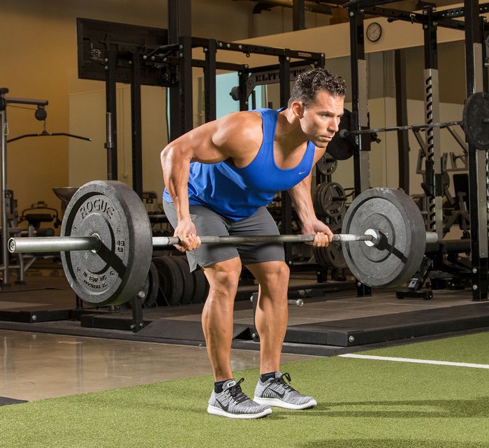 Any time you do a pulling movement you need to hold the bar with your thumb and fingers wrapped around it.