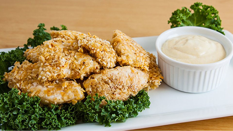 Crispy Chicken With Sweet Mustard Dip