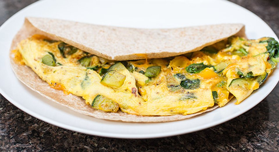 FreakMode Recipes: Veggie Omelet Wrap