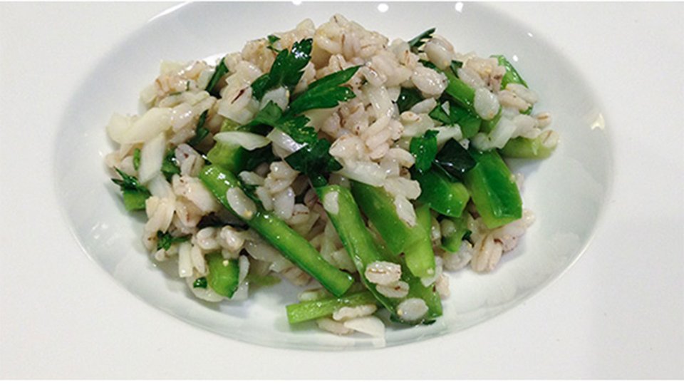 Green Pepper Barley Salad