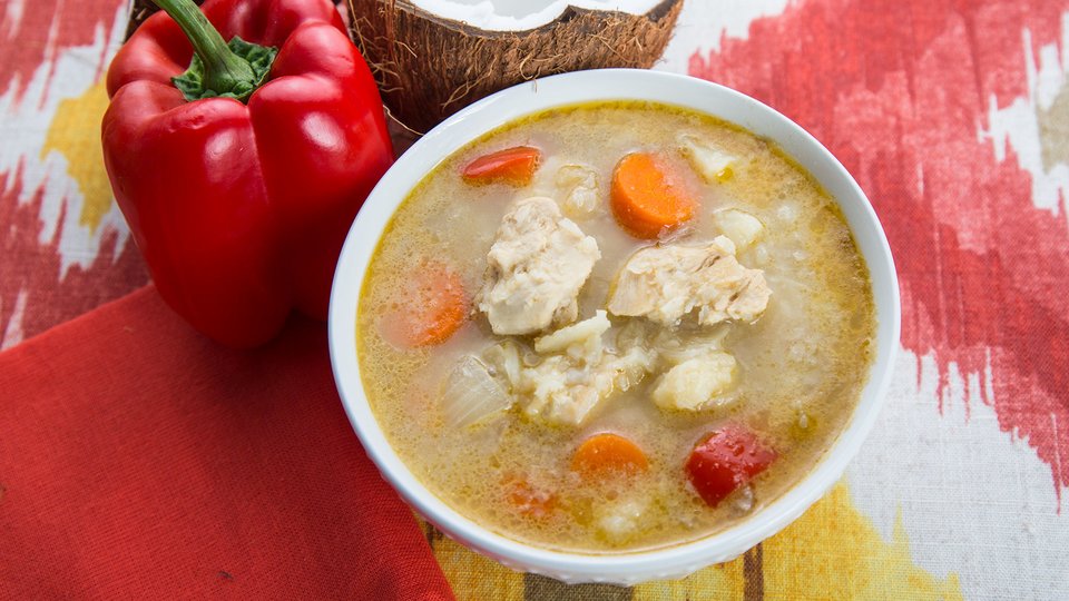 Coconut Cauliflower And Chicken Soup