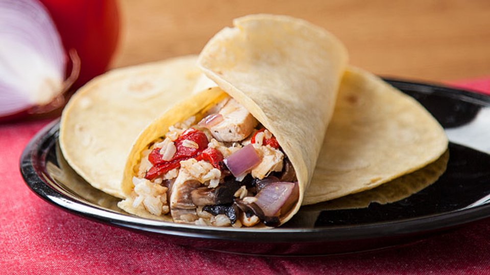 Chicken and Veggie Burritos