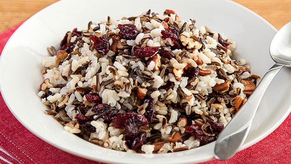 Wild Rice with Cranberries and Pecans