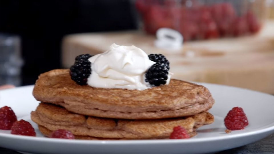 Protein Pancakes With Protein Whipped-Cream Topping