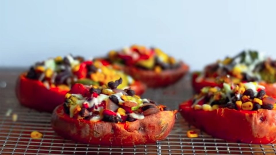 Southwest Stuffed Sweet Potatoes with Chicken Breast