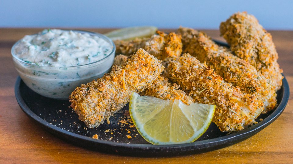 Crispy Parmesan Fish Sticks