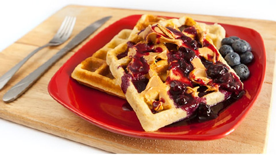 Gluten-Free PB&J Waffles