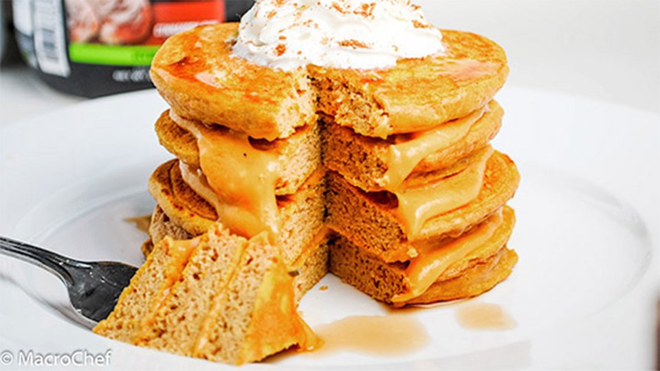 Pumpkin Pie Protein Pancakes