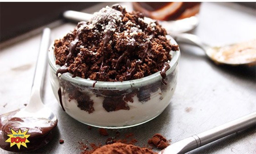 Dark Chocolate Fudge Brownie Protein Cookie Crumble Pot