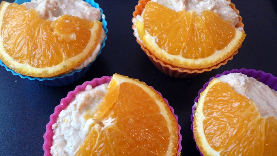 Orange Vanilla Whey Protein Muffins