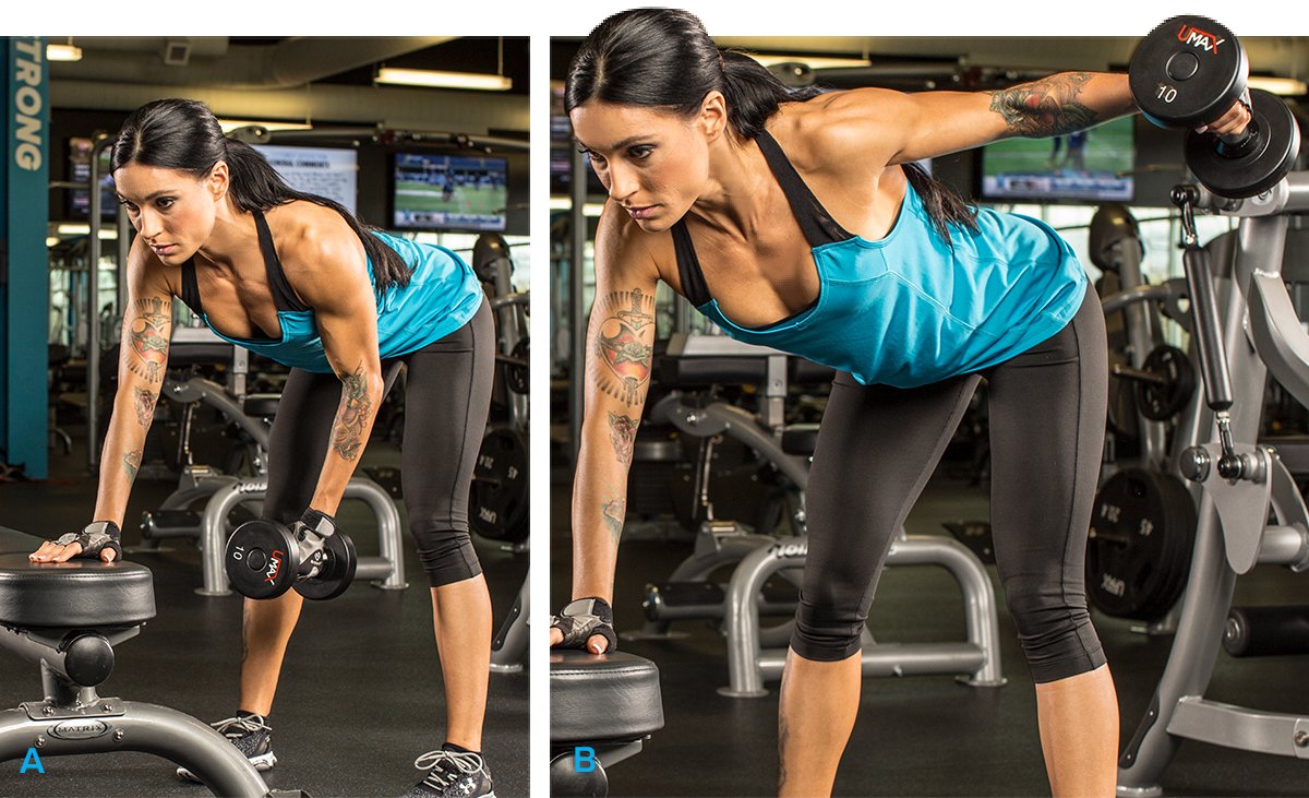 Standing Bent-Over With One Arm Using A Dumbbell