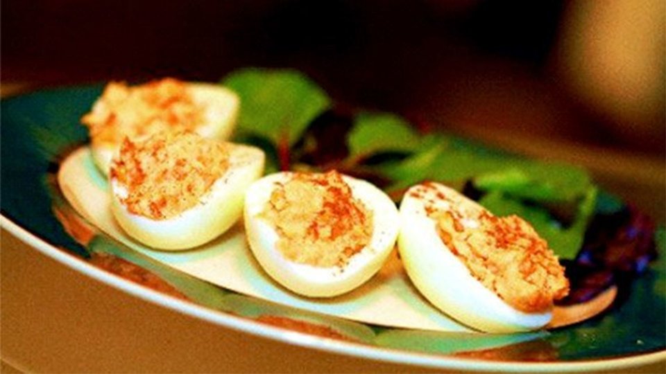 Sweet Potato Deviled Eggs
