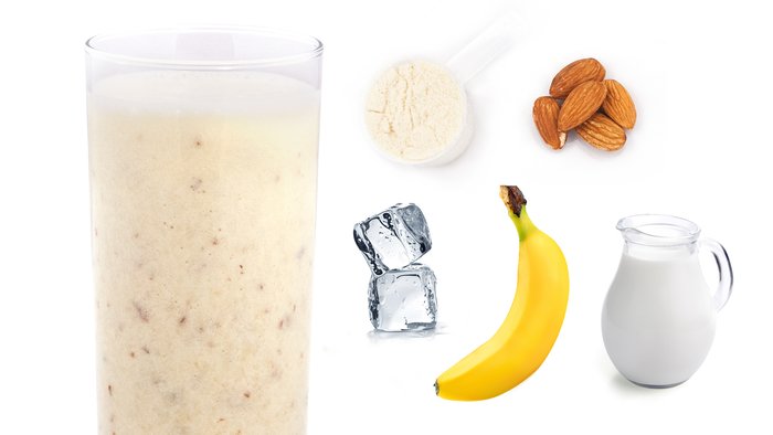 banana almond cream protein shake