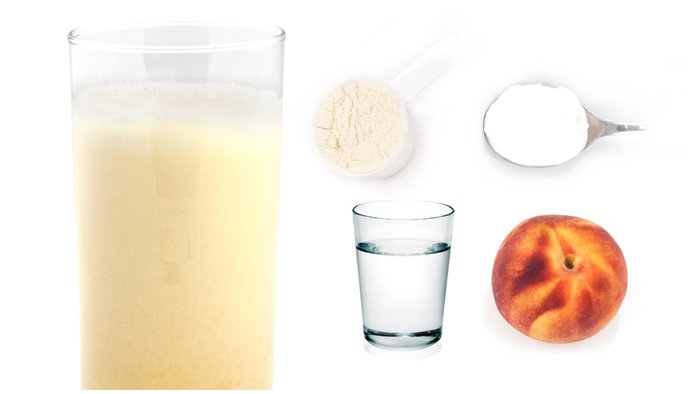 peaches and cream protein shake