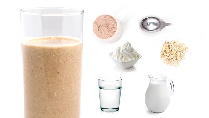 peppermint oatmeal protein shake