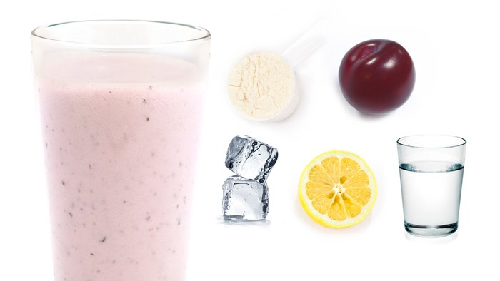 plum lemon protein shake