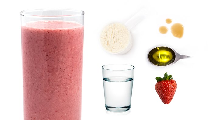 strawberry energy protein shake