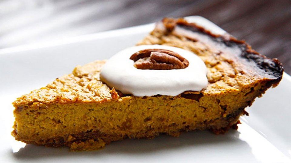 Pumpkin Pie With Walnut Crust