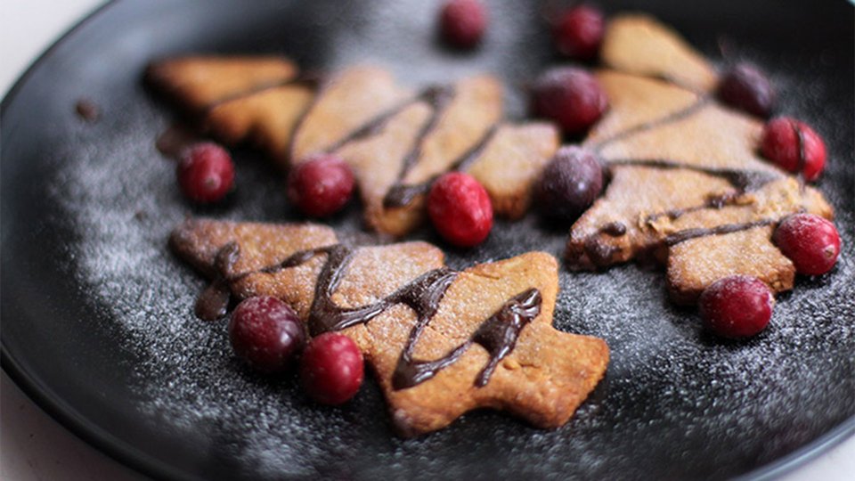 Vegan Christmas Protein Cookies