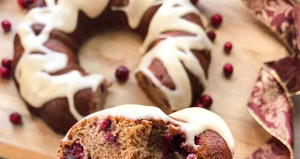 Cranberry Spice Protein Bundt Cake